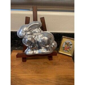 Vintage Aluminum Bunny Rabbit Cake mold -